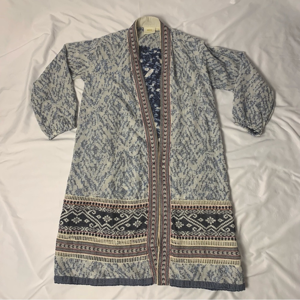 Anthropologie Maeve Blue Arwen Open Front
Duster Kimono Size XS/S
